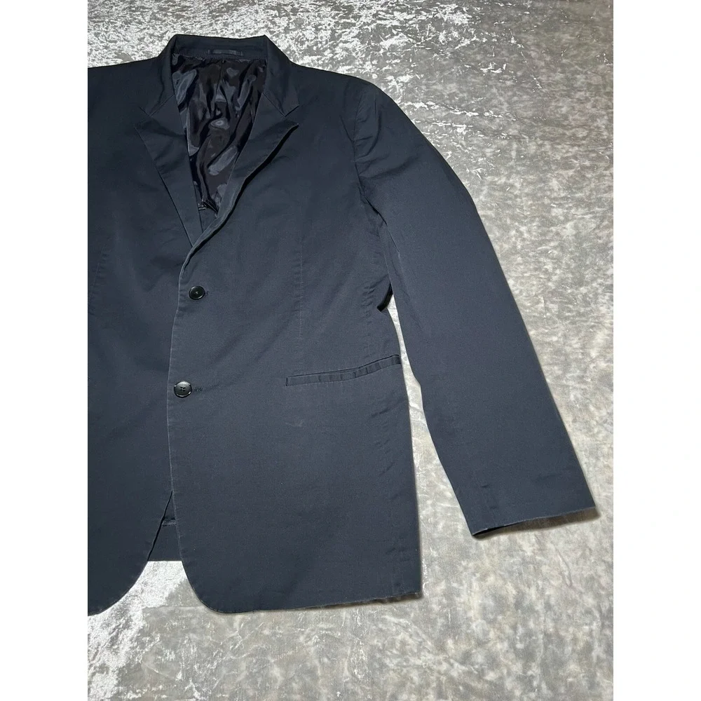 Theory Blazer Men Size 46R Blue Navy Button Up Casual Preppy Work Office